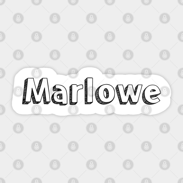 Marlowe // Typography Design Sticker by Aqumoet